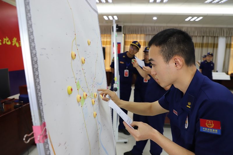 萍乡市开展首届“火焰蓝”指挥中心岗位练兵竞赛