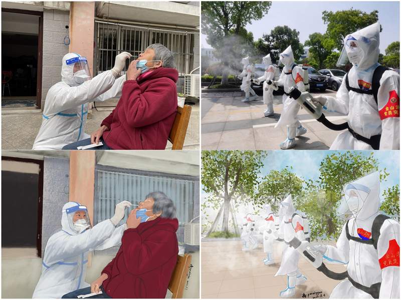 抗疫一线的守护者：消防员与教师志愿者的温暖故事