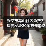 兴义市笔山社区免费为居民发放20余万元消防器材（图1）