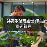 诗词歌赋写盛世 挥毫泼墨迎新春（图2）