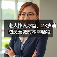 老人掉入冰窟，23岁消防员营救时不幸牺牲（图1）