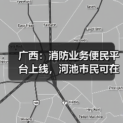 广西：消防业务便民平台上线，河池市民可在网上办理业务（图1）