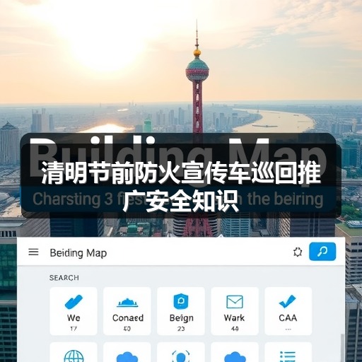 清明节前防火宣传车巡回推广安全知识