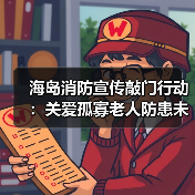 海岛消防宣传敲门行动：关爱孤寡老人防患未然（图1）