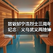 致敬邹宁浩烈士三周年纪念：义乌武义两地悼念英烈精神传承（图1）