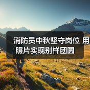 消防员中秋坚守岗位 用照片实现别样团圆(图1) 消防员中秋坚守岗位 用照片实现别样团圆(图1)