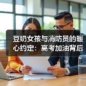 豆奶女孩与消防员的暖心约定：高考加油背后的故事（图1）