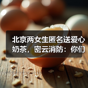 北京两女生匿名送爱心奶茶,密云消防:你们平安就是最好的礼物(图1) 北京两女生匿名送爱心奶茶,密云消防:你们平安就是最好的礼物(图1)