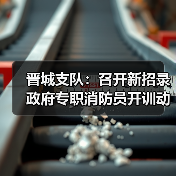 晋城支队：召开新招录政府专职消防员开训动员大会（图1）