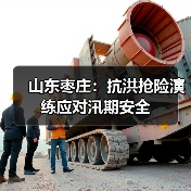 山东枣庄：抗洪抢险演练应对汛期安全（图2）