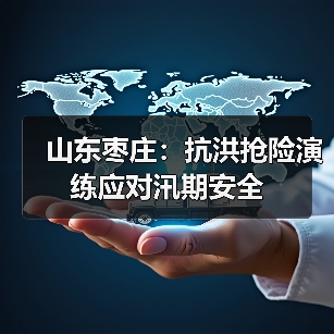 山东枣庄：抗洪抢险演练应对汛期安全（图1）