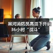 黑河消防员高温下开启36小时“战斗”(图4) 黑河消防员高温下开启36小时“战斗”(图4)