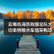 云南省消防救援总队大功率供排水车组采购项目公开招标公告(图2) 云南省消防救援总队大功率供排水车组采购项目公开招标公告(图2)
